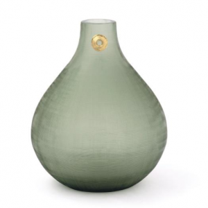 Dogale Vaso Verde rigato h 21cm