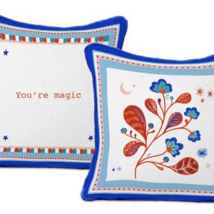 Baci Milano Cuscino ricamato double face 60cm Mamma Mia You're magic