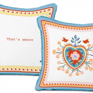 Baci Milano Cuscino ricamato double face 45cm Mamma Mia That's Amore