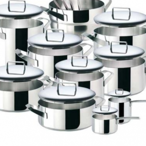 Sambonet Menu batteria di pentole 19 pezzi in acciao inox completa pentole