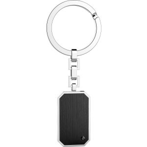 Zancan Portachiavi Uomo Hi-Teck in Acciaio Brunito EHP076