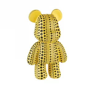 L'Oca Nera Orso pois Giallo orsetto in resina 1L201 statua