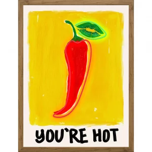 Palais Royal Quadro Led Chily 45*60 cm Pannello MDF con Neon Light you're hot