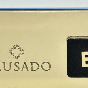 Crusado Ciondolo Blister Lettera E Oro Giallo 18kt E Diamante con astuccio