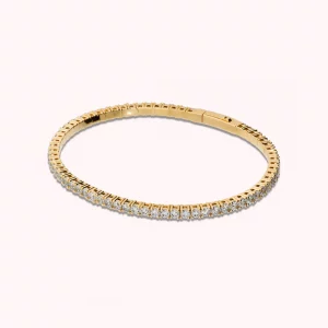 Bronzallure Bracciale Tennis Memory con Cubic Zirconia placcatura oro 18kt