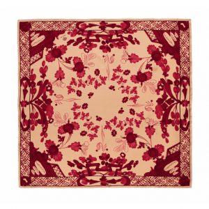 Ginori 1735 FOULARD FICHU Foulard cm 90 x 90 Oriente Italiano Vermiglio seta
