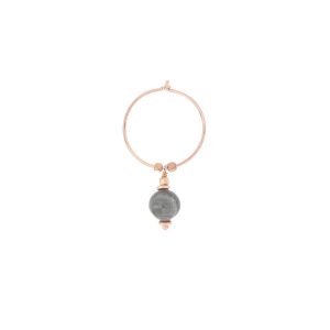 Maman et Sophie Mono Orecchino Cerchio Crescendo Grigio labradorite orcsd2lb