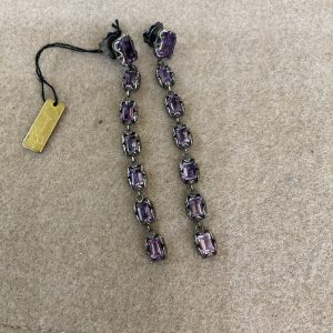 Maria e Luisa Jewels Orecchini Pendenti Lunghi argento Ametista OA0216/v1