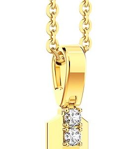 Zancan Collana uomo oro giallo 18kt e diamanti con croce UH175GB